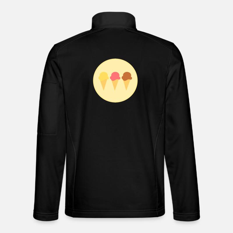 Eis Eiscreme Erdbeereis Vanilleeis Schokoeis - Unisex Softshelljacke - Schwarz