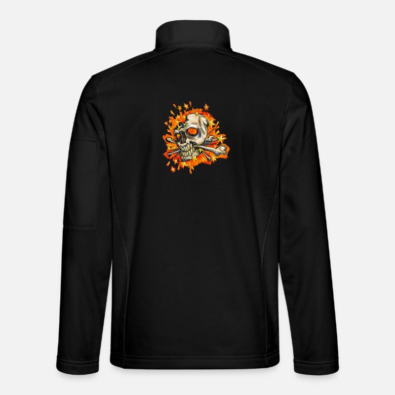 exploding skull - Unisex Softshell Jacket - black