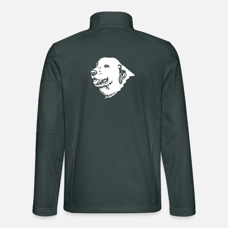 Tête Ovcharka d’Asie centrale « Black Edition » Veste en tissu softshell Unisexe