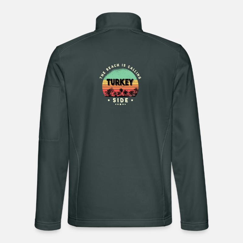 Side Turkey beach design Unisex Softshell Jacket
