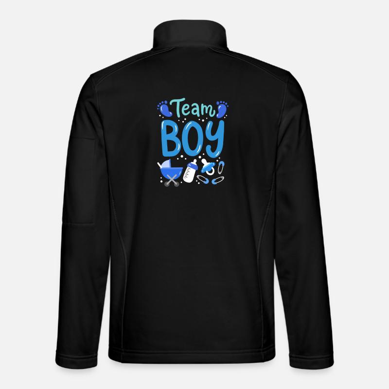 Team Boy Geschlecht offenbaren - Unisex Softshelljacke - Schwarz