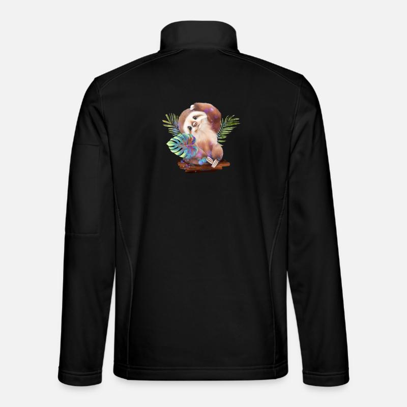 Cute sloth - Unisex Softshell Jacket - black