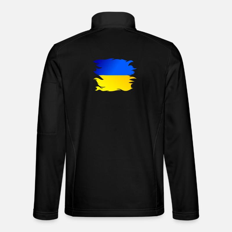 Ukraine Flag Flag - Unisex Softshell Jacket - black