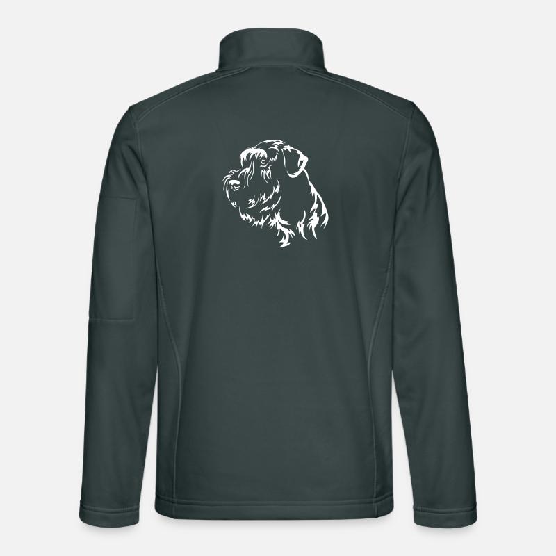 Tête de Schnauzer géant « Black Edition » Veste en tissu softshell Unisexe