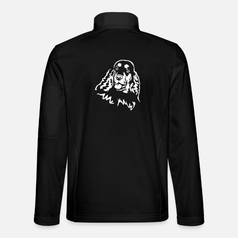 Cocker Spaniel Head "Black Edition" - Unisex Softshell Jacket - black