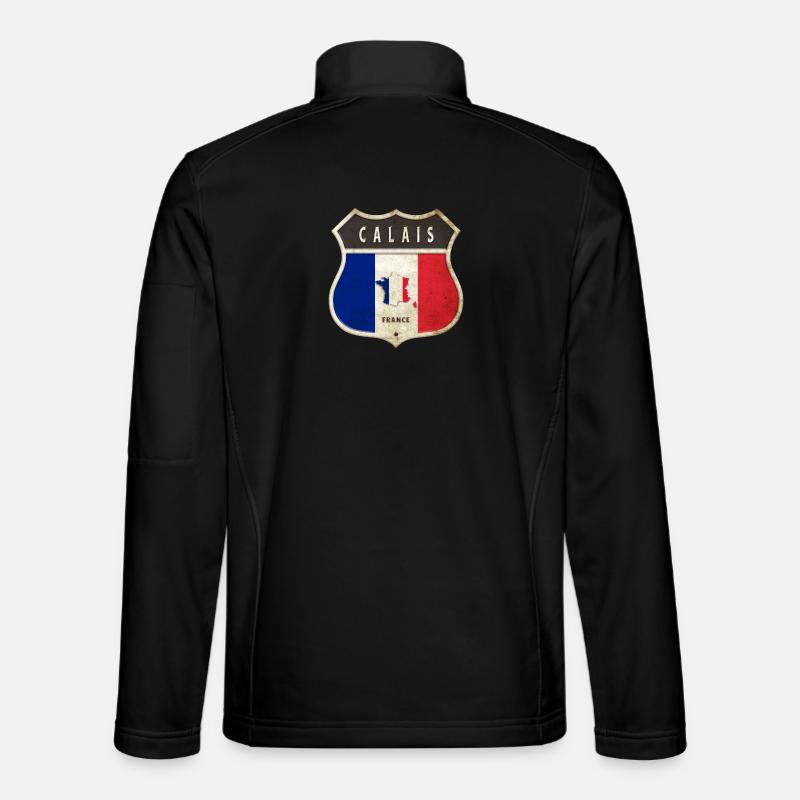 Calais Frankreich Wappen Flaggen Design - Unisex Softshelljacke - Schwarz