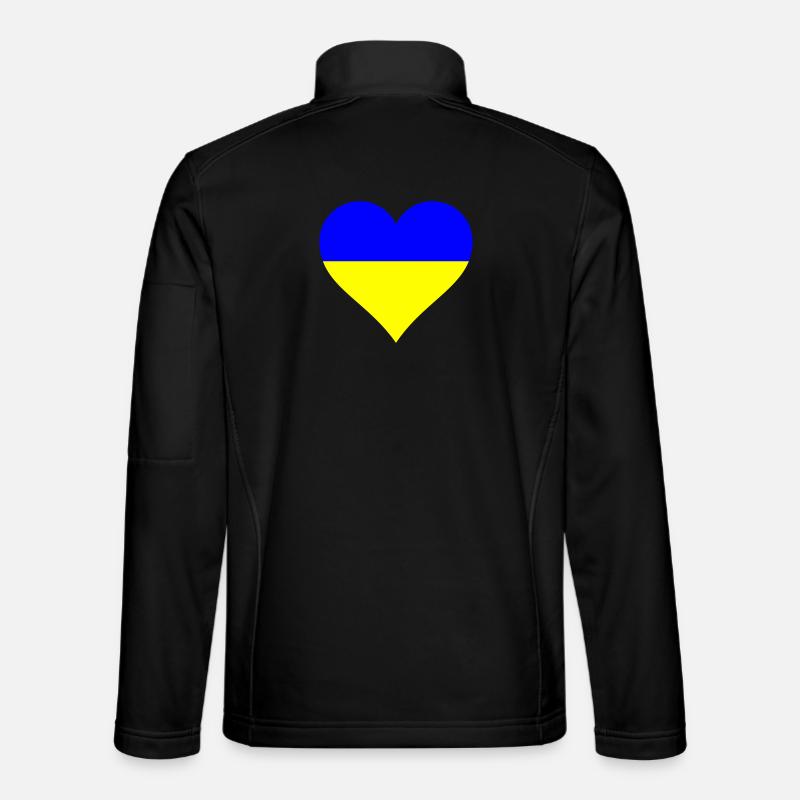 Herz für Ukraine - Unisex Softshelljacke - Schwarz