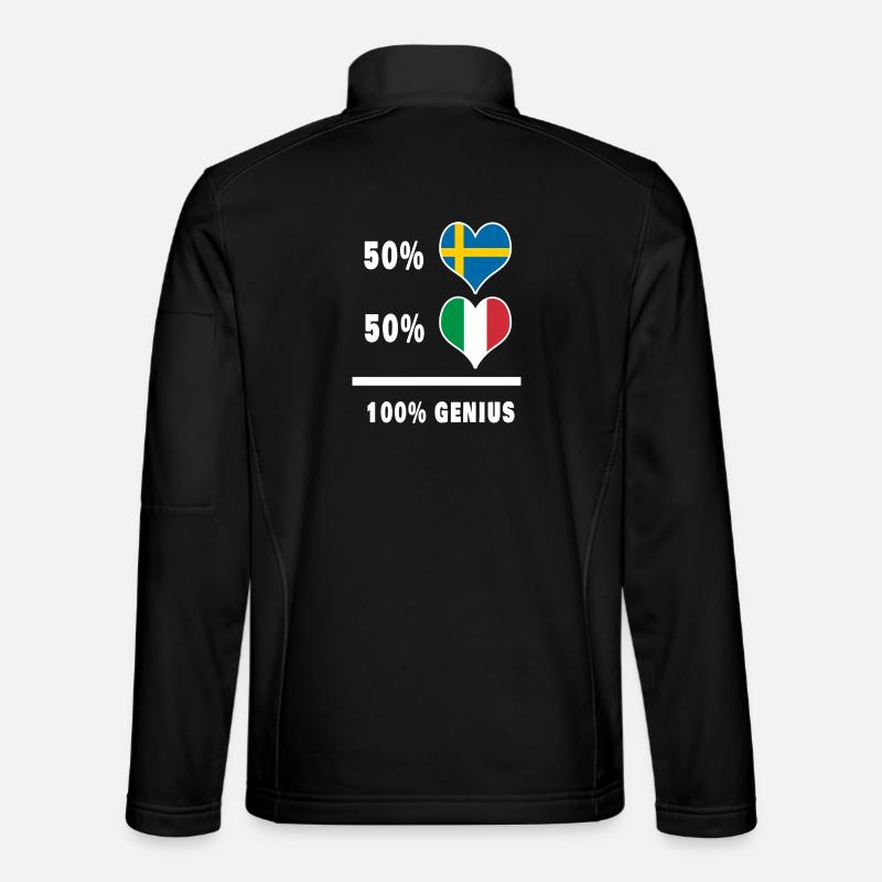 Italy and Sweden Genius / present - Unisex Softshell Jacket - black