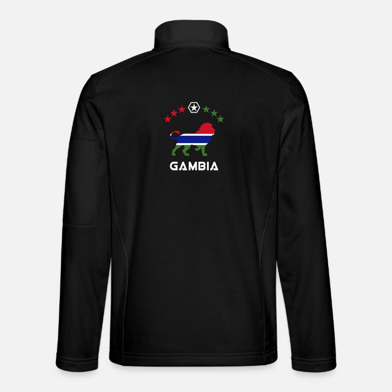 Gambia lion flag design - Unisex Softshell Jacket - black