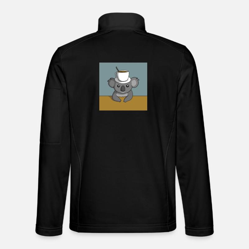 Koala Kaffeepause - Unisex Softshelljacke - Schwarz