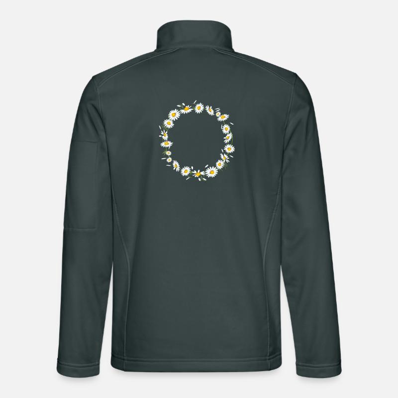 bright chamomile wreath from chamomile flowers Unisex Softshell Jacket