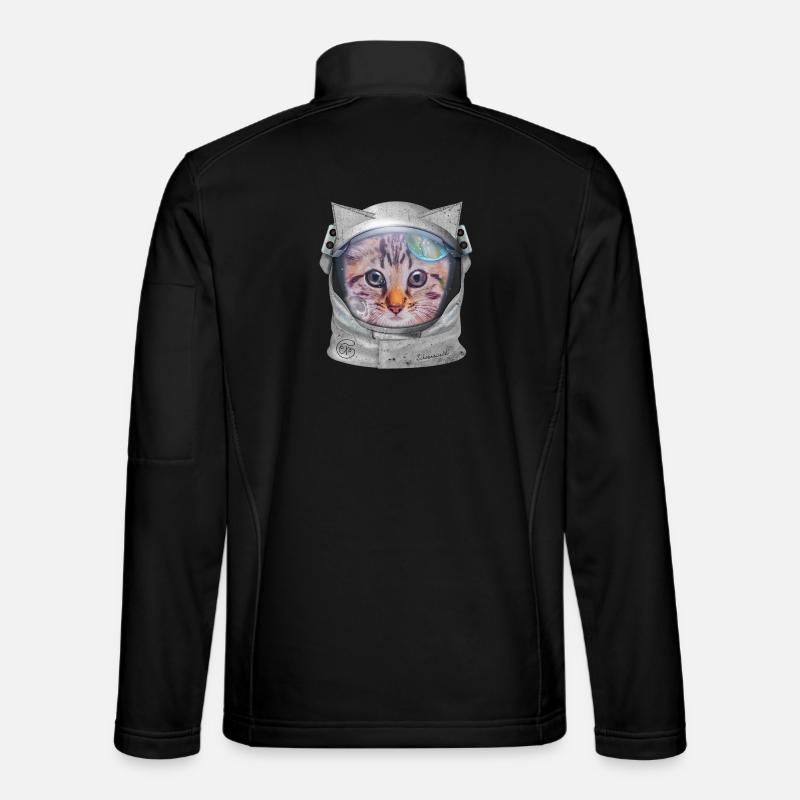 Chat dans l’espace - Veste en tissu softshell Unisexe - noir