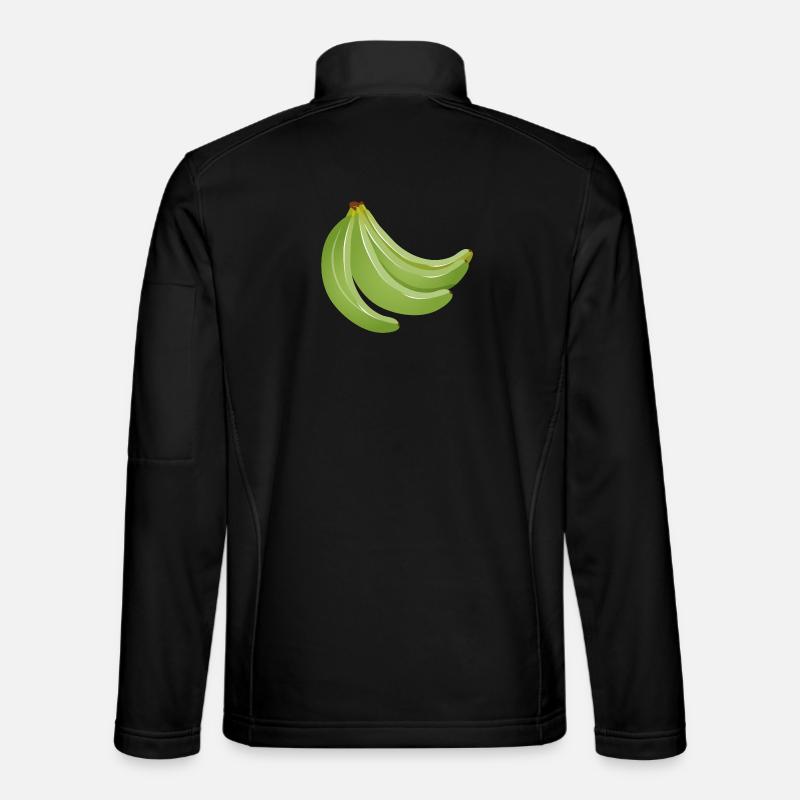 four bright green unripe bananas - Unisex Softshell Jacket - black