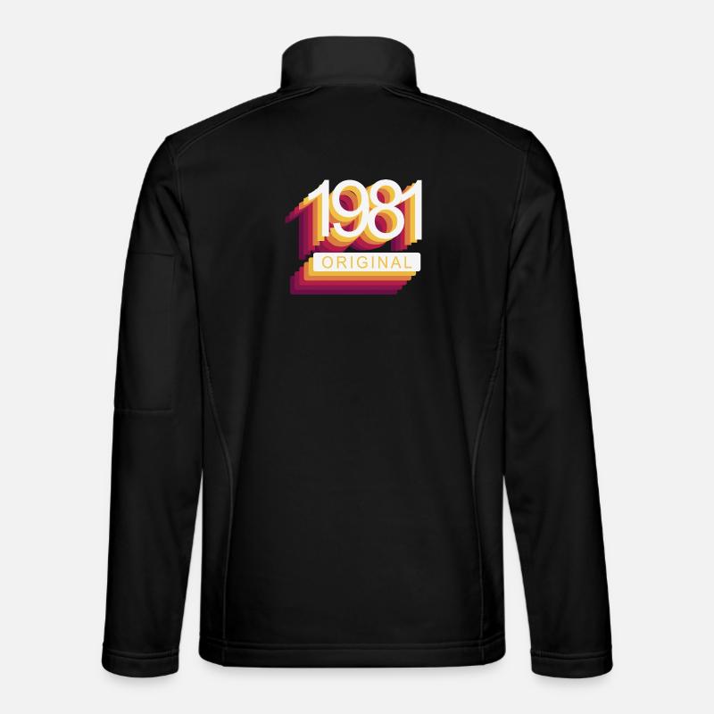 Born in 1981 - Unisex Softshell Jacket - black