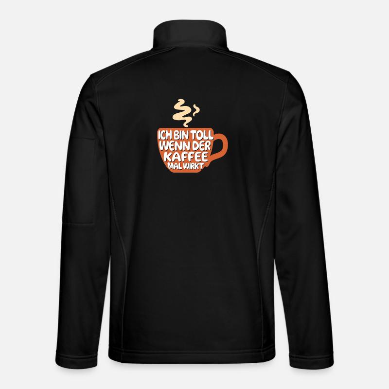 Cool Statement Kaffee Koffein Kaffeeliebhaber - Unisex Softshelljacke - Schwarz