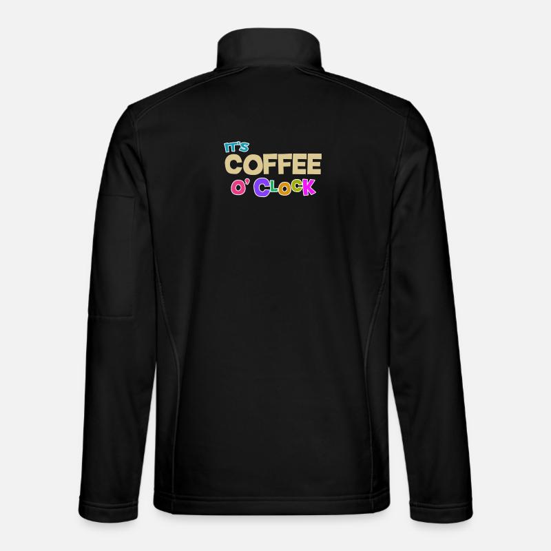 Coffee lovers Caffeine Coffee Cool Statement - Unisex Softshell Jacket - black