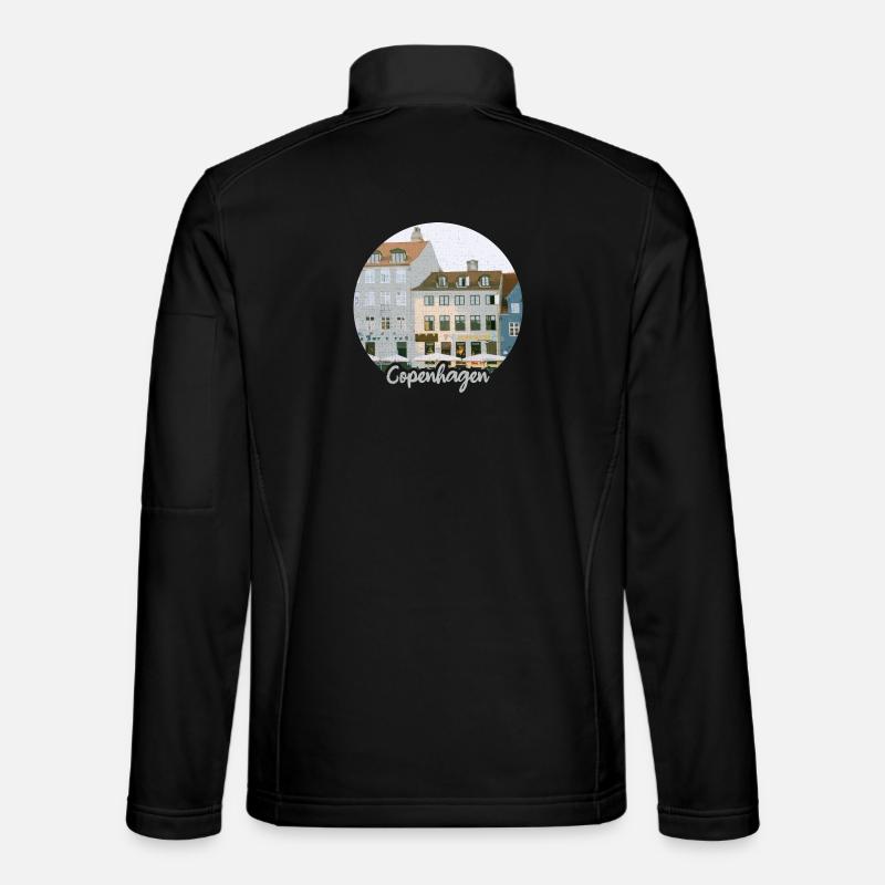 Kopenhagen Hafenflair Stadthäuser Unisex Softshelljacke
