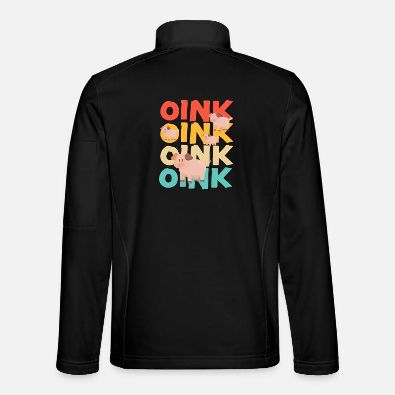 Pig - Oink Oink Oink Oink - Unisex Softshell Jacket - black