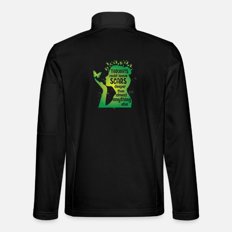 Mental Health Thoughts Could Leave Scars - Unisex Softshell Jacket - black