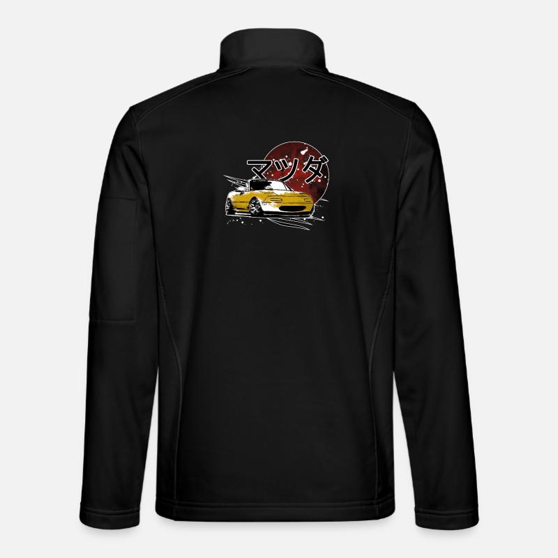 Japanese car yellow Japanese writing - Unisex Softshell Jacket - black
