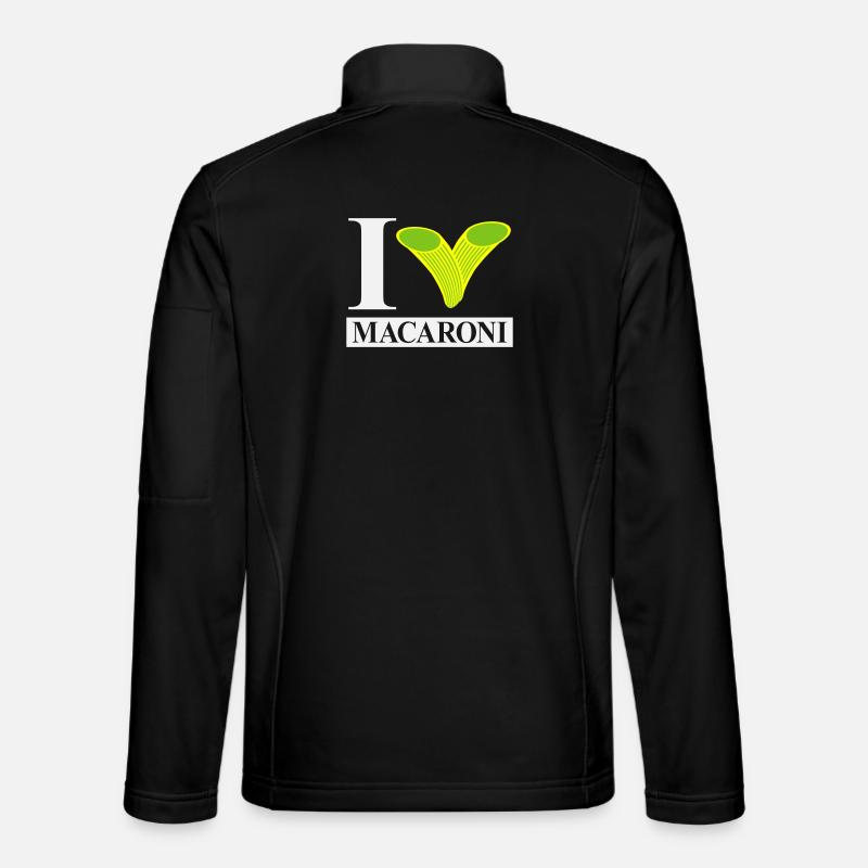 I love macaroni - Unisex Softshell Jacket - black