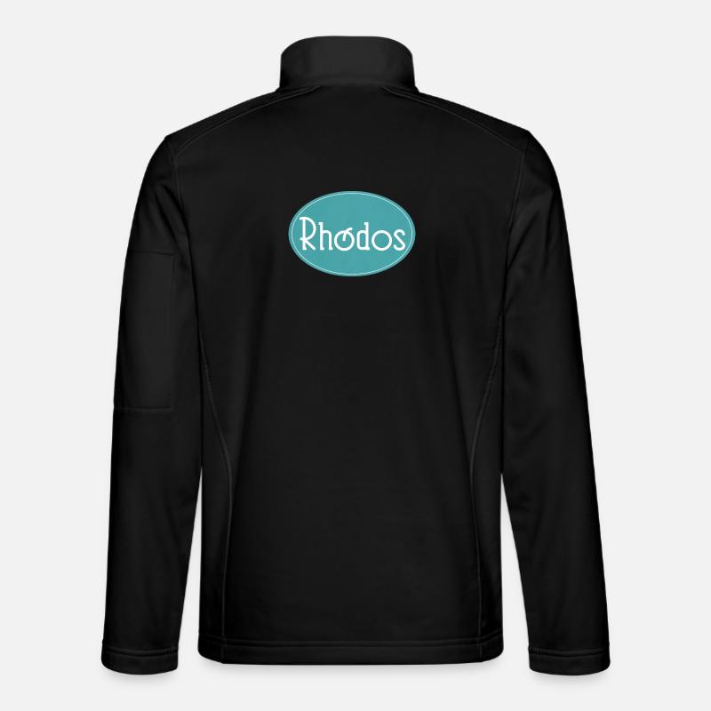 Rhodos Inselbadge Teal - Unisex Softshelljacke - Schwarz