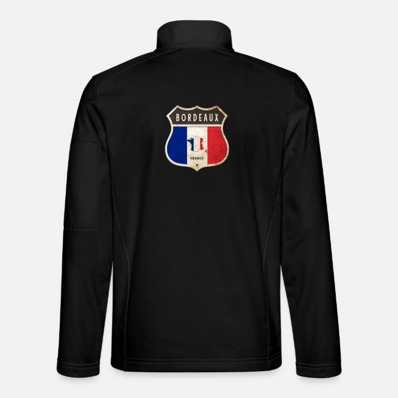 Bordeaux Frankreich Wappen Flaggen Design Unisex Softshelljacke