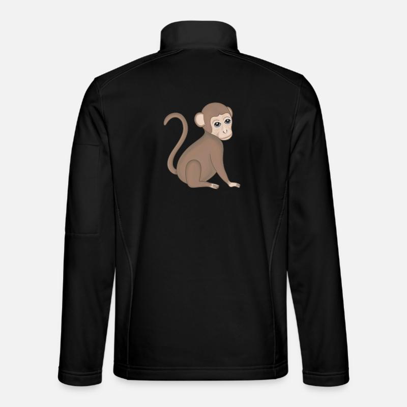 Affe Baby Äffchen - Unisex Softshelljacke - Schwarz