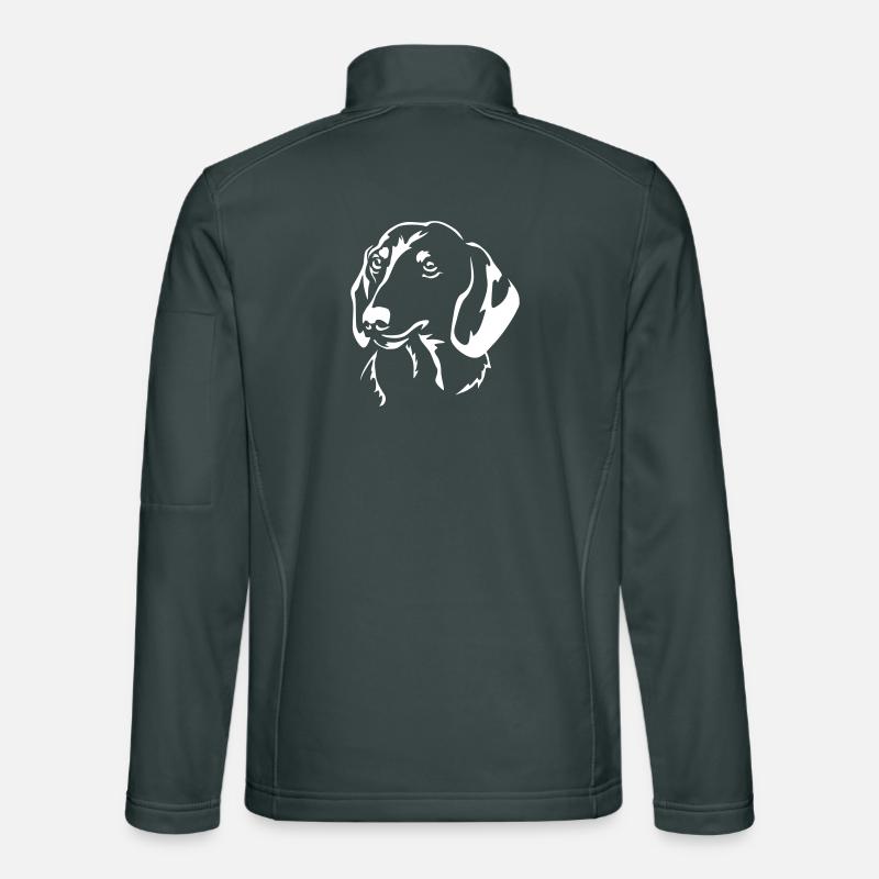 Dachshund Head "Black Edition" Unisex Softshell Jacket