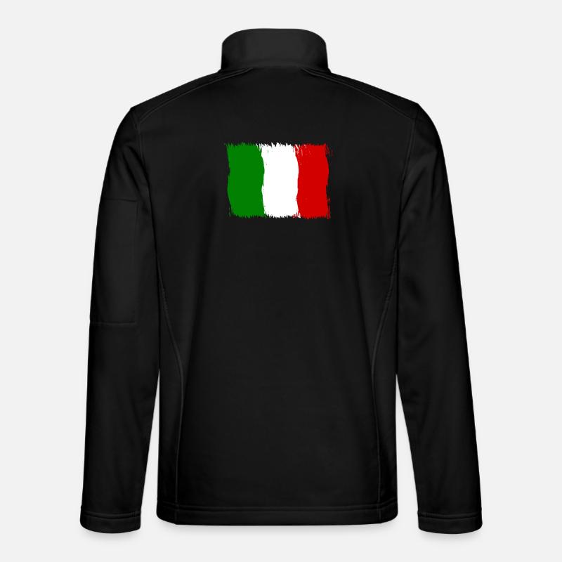 Italie Drapeau italien Drapeau Cadeau - Veste en tissu softshell Unisexe - noir