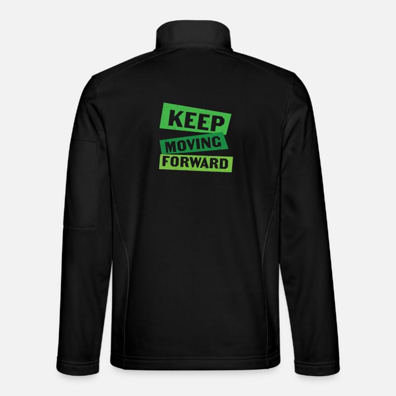 Keep Moving Forward Mental Health - Unisex Softshell Jacket - black