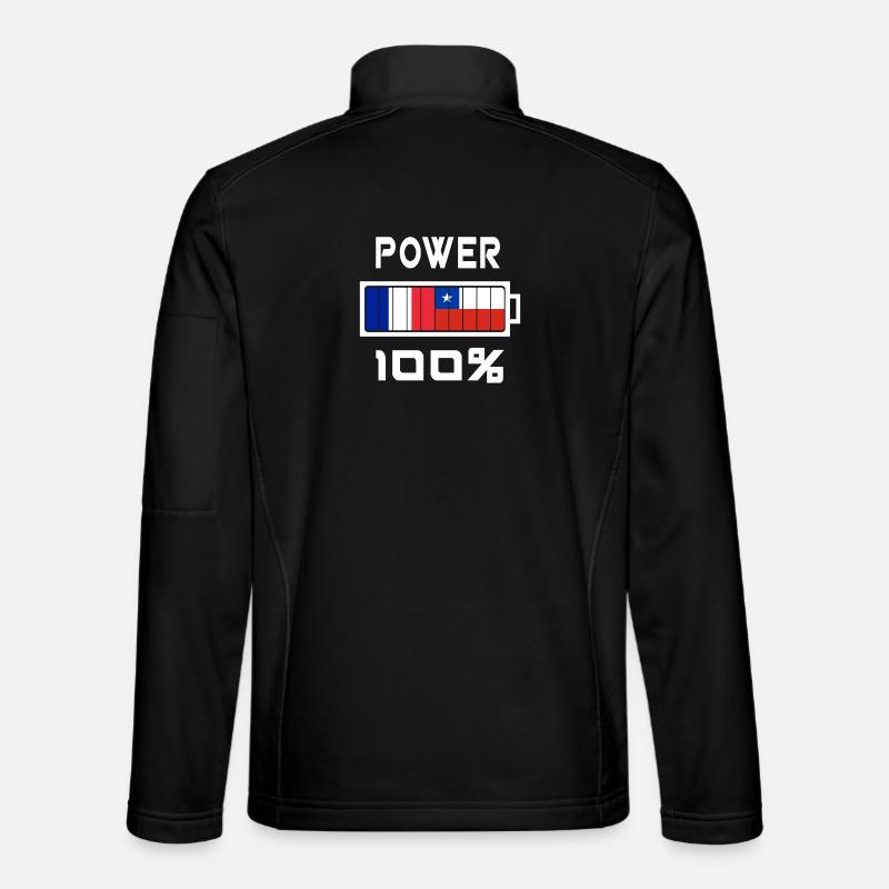 Chile und Frankreich machen 100% - Unisex Softshelljacke - Schwarz