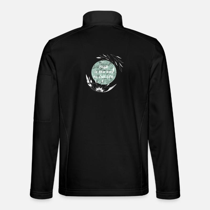 Yoga Key to Full Life - Unisex Softshell Jacket - black