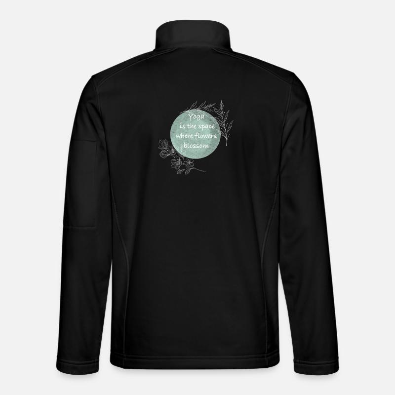 Yoga Room Flower Blossom - Unisex Softshell Jacket - black