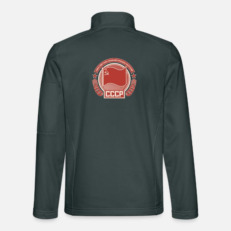 Emblème soviétique Drapeau de couronne Veste en tissu softshell Unisexe
