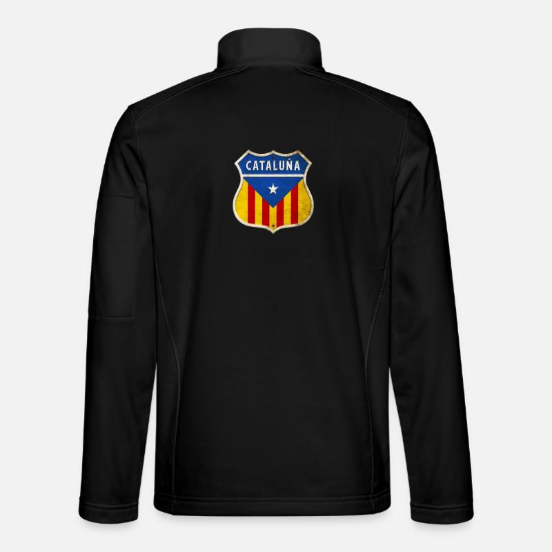 Katalonien Wappen Design - Unisex Softshelljacke - Schwarz