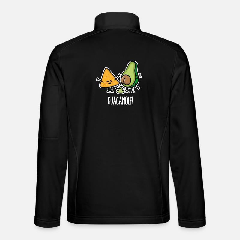 Lustige Avocado kackt Guacamole Tortilla-Chips - Unisex Softshelljacke - Schwarz
