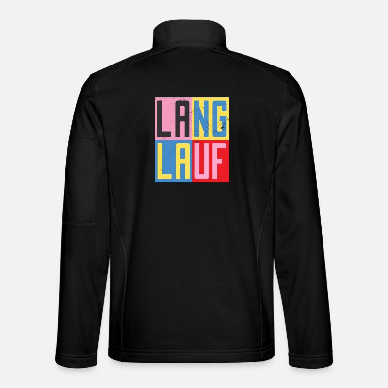 Langlauf Design - Unisex Softshelljacke - Schwarz