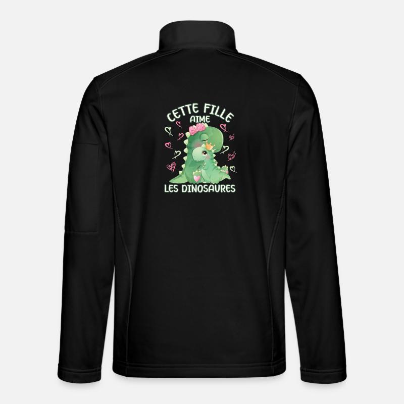 Dieses Mädchen Liebt Dinosaurier - Unisex Softshelljacke - Schwarz