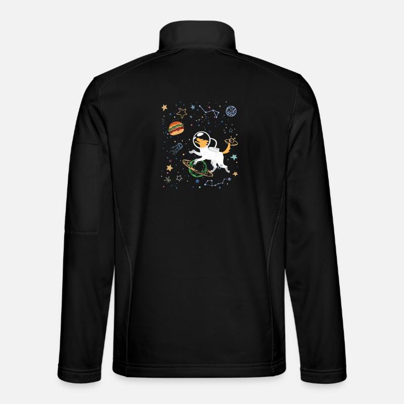 Space Explorer mit Astronaut Fox - Unisex Softshelljacke - Schwarz