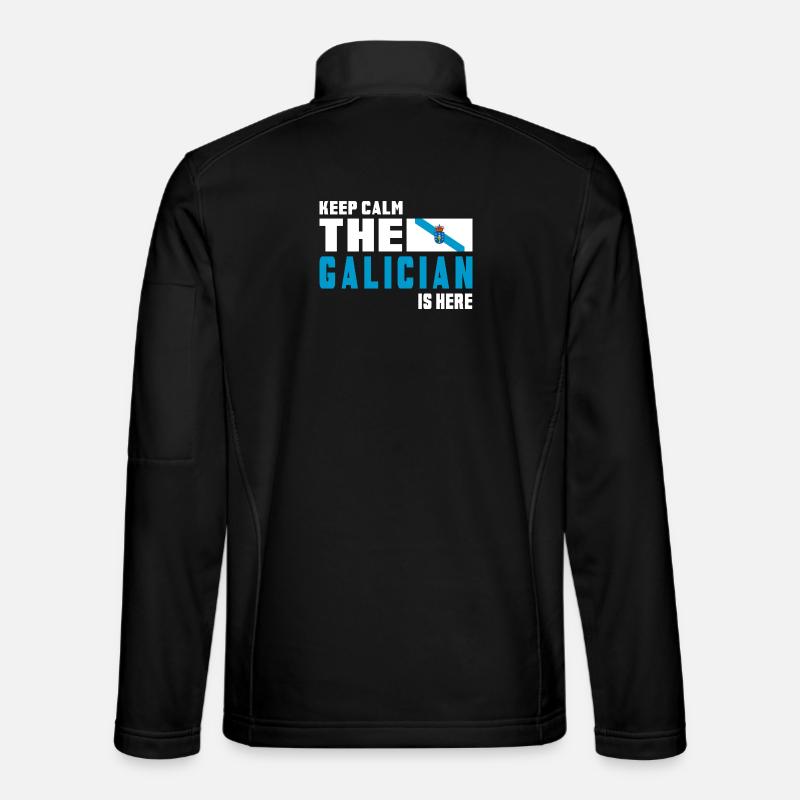 Drapeaux de Galice Keep Calm - Veste en tissu softshell Unisexe - noir