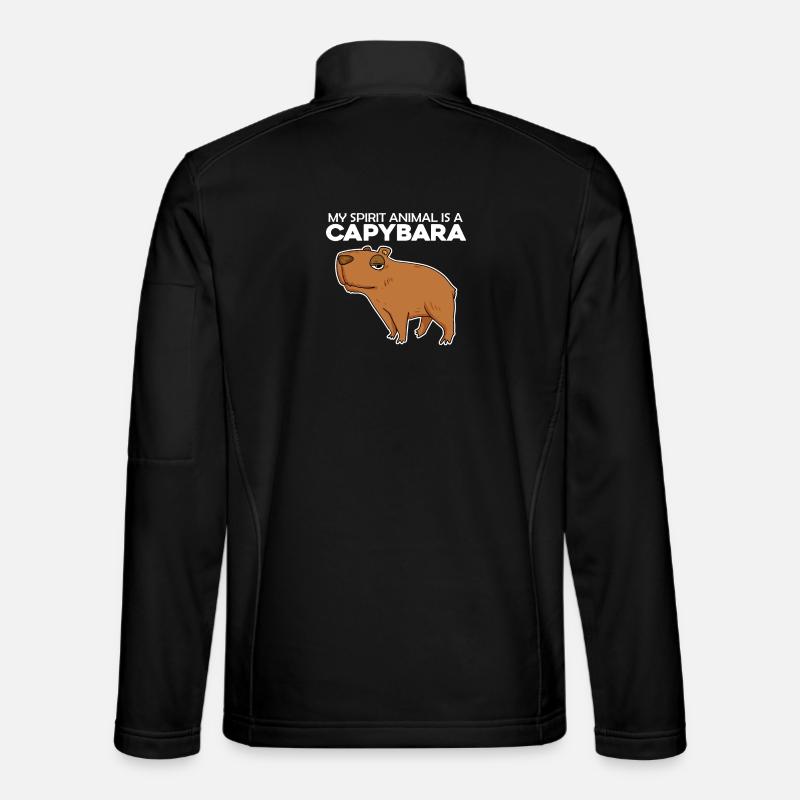 Capybara Wasserschwein - Veste en tissu softshell Unisexe - noir