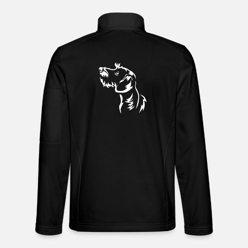 Tête de teckel « Black Edition » - Veste en tissu softshell Unisexe - noir