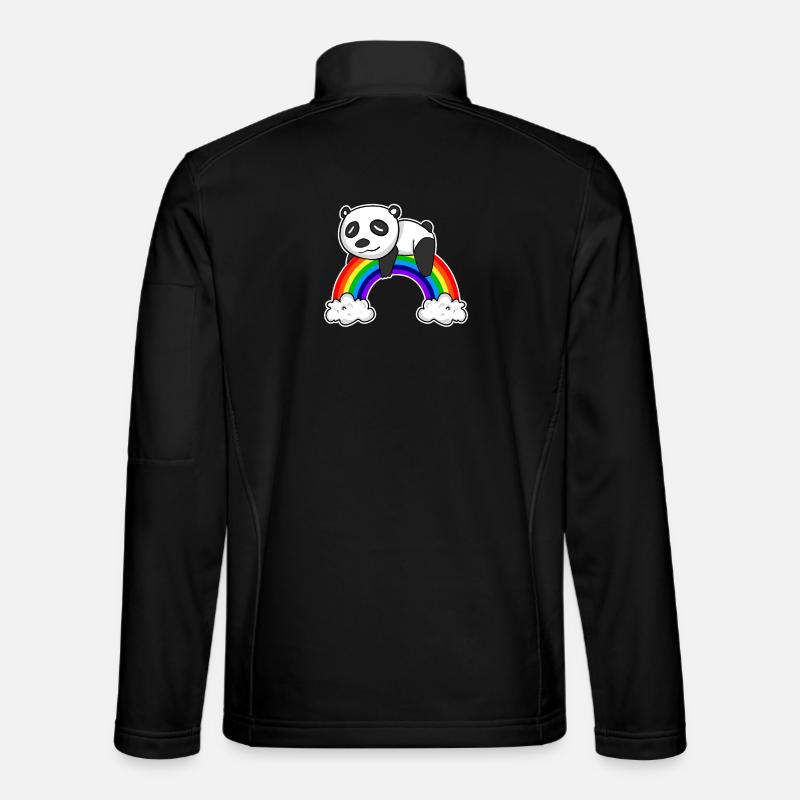 Rainbow Panda - Unisex Softshell Jacket - black
