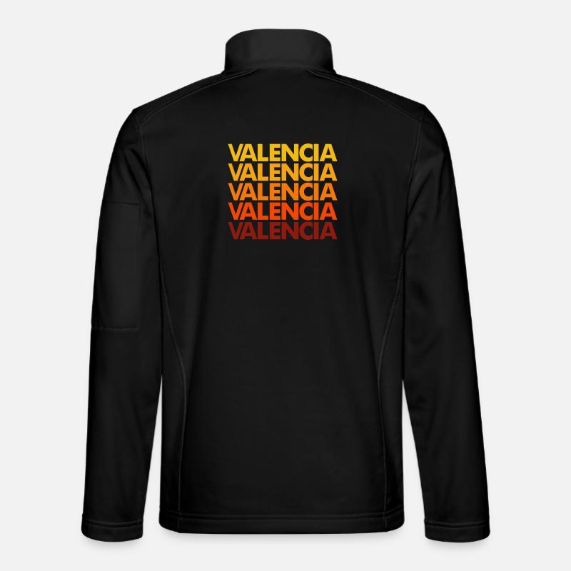 Valencia Gradient Font Stack Unisex Softshell Jacket