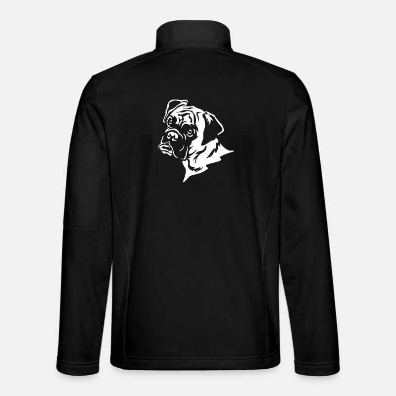 Boxer Head "Black Edition" - Unisex Softshell Jacket - black