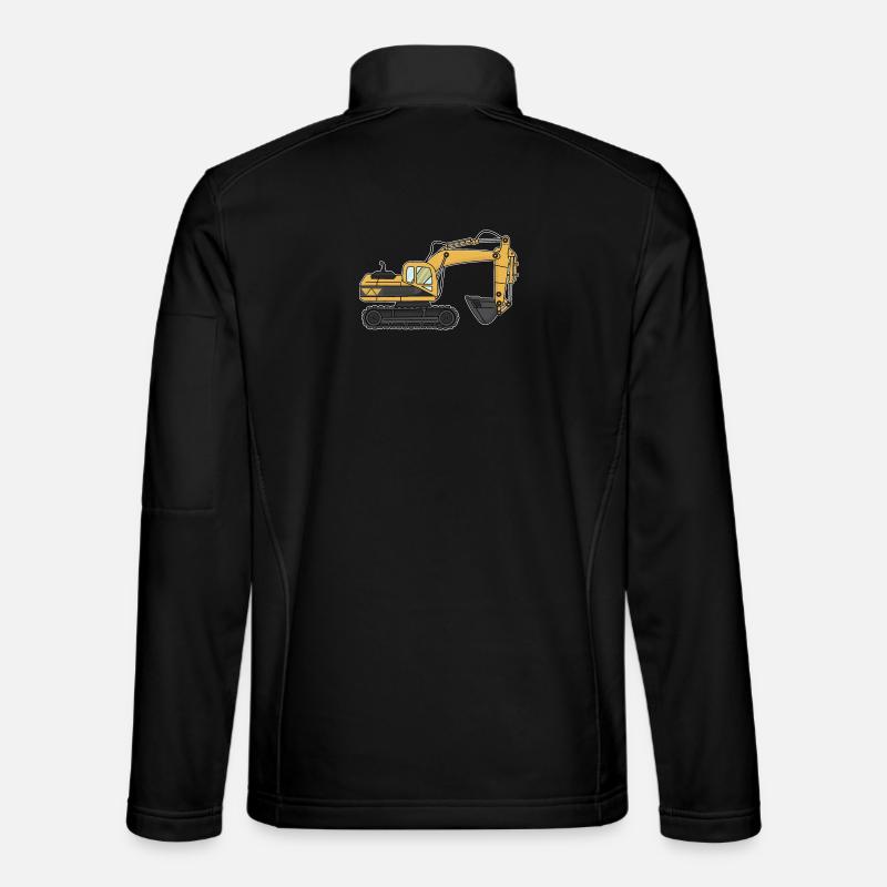 Bagger, Baustelle - Unisex Softshelljacke - Schwarz