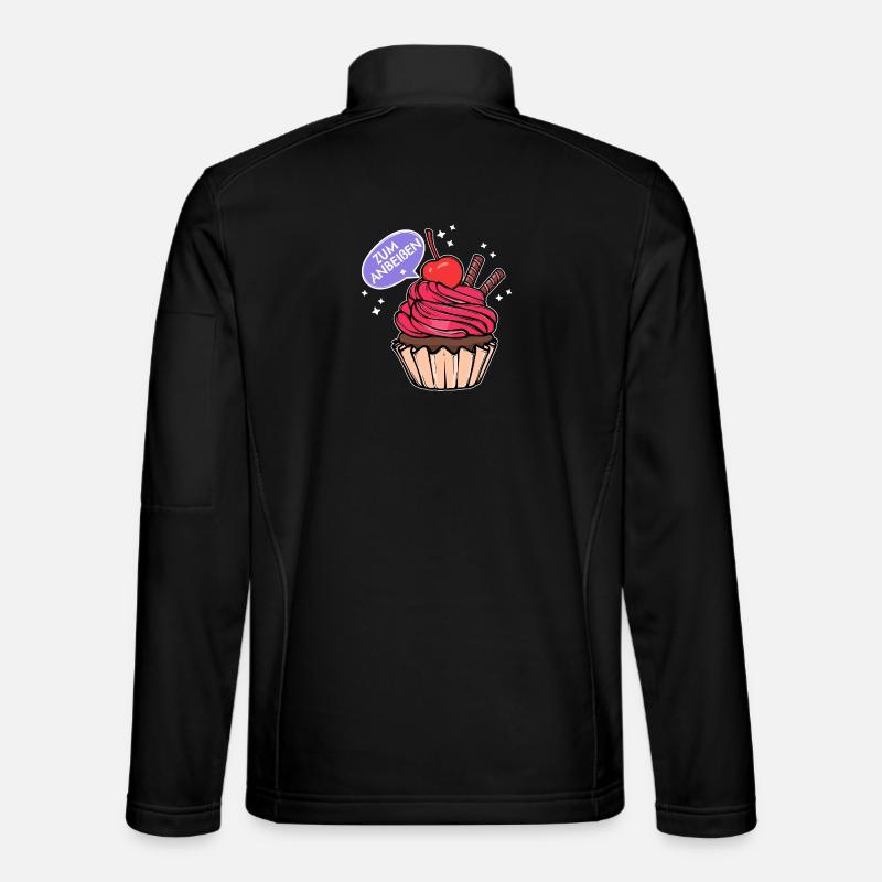 Süßigkeiten Statement Backen Cupcake Naschen - Unisex Softshelljacke - Schwarz