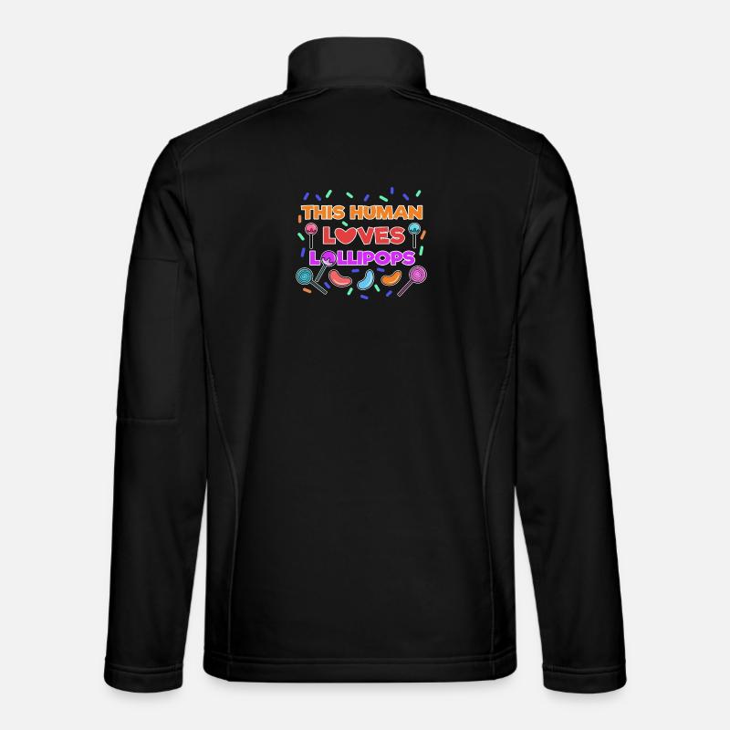 Lecker Bonbon Statement Süßigkeiten Naschkatzen - Unisex Softshelljacke - Schwarz