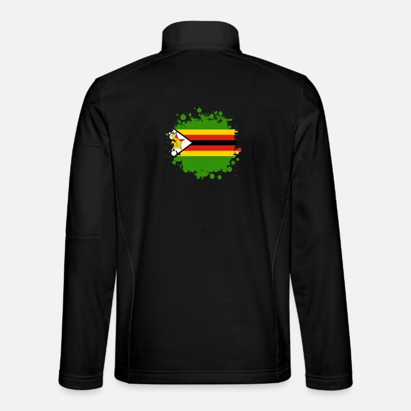 Zimbabwe flags blob Unisex Softshell Jacket